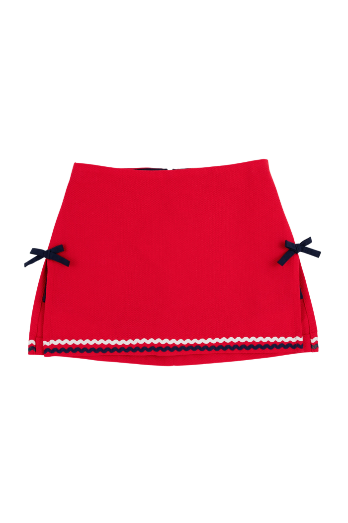 Lock's Little Set Nantucket Navy Ticking Stripe, Richmond Red