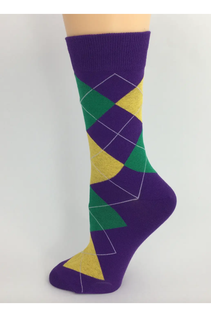 MARDI GRAS ARGYLE SOCKS Multicolor / M